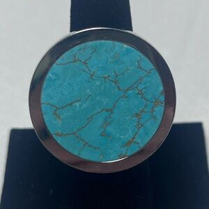 Michael Kors Silver and Turquoise Stone Ring